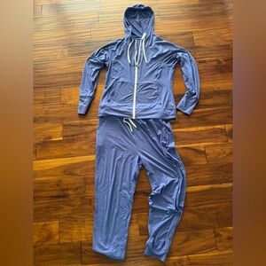 Blue Hooded Merika‎ L Lounge Set